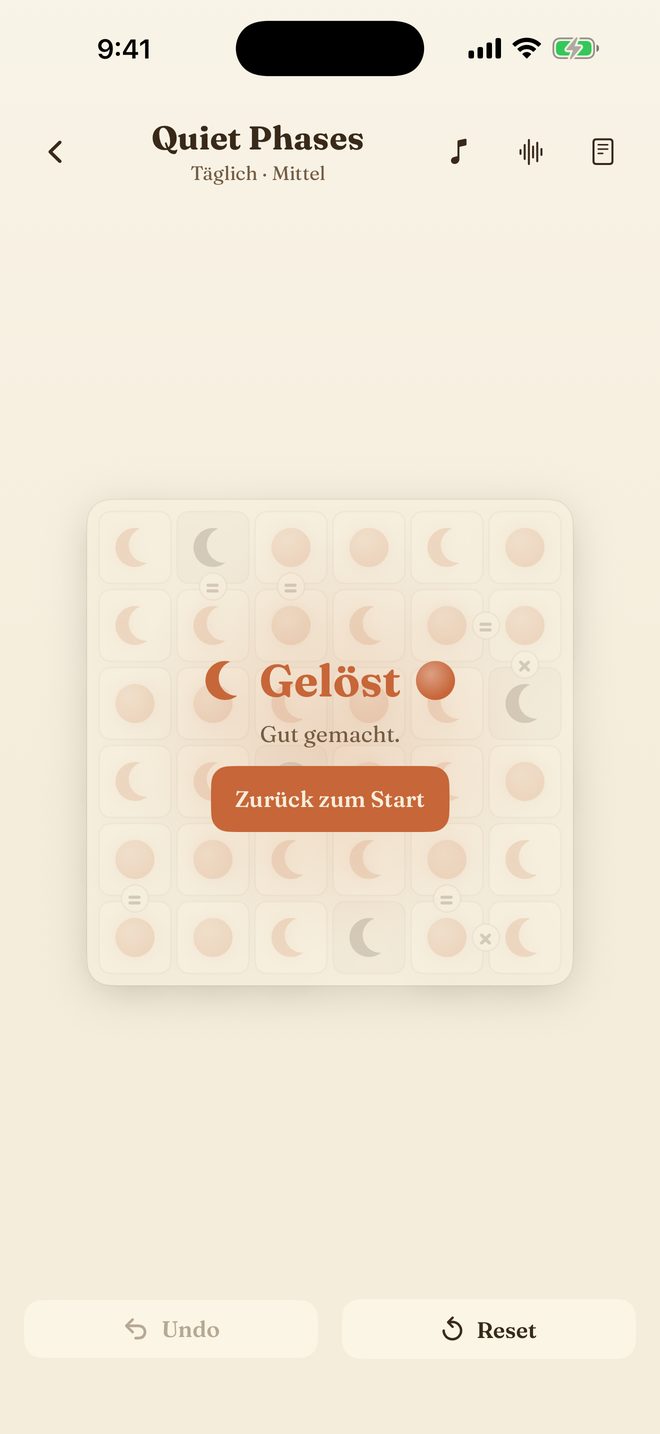 A solved daily puzzle with the celebration