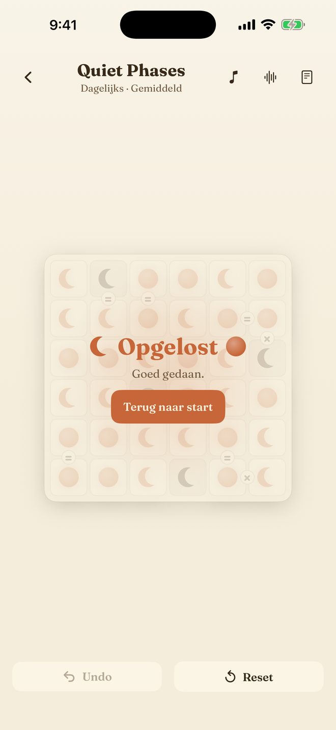 A solved daily puzzle with the celebration